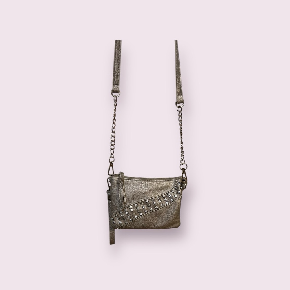 Studded Metallic Crossbody Bag
